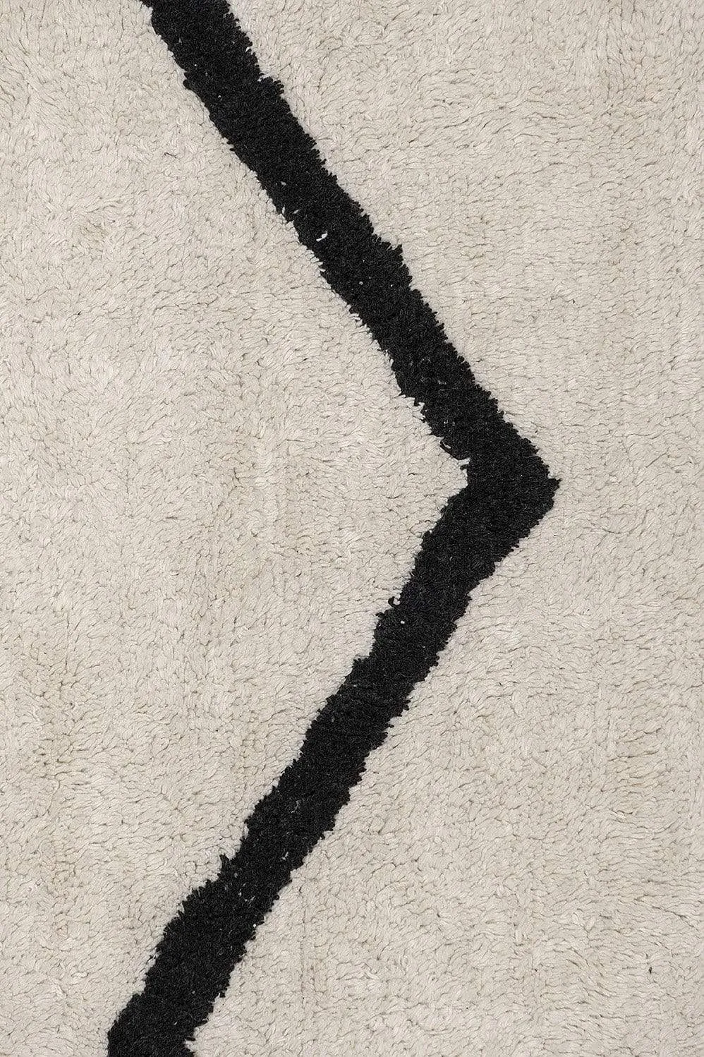 Hayley Black and Ivory Tribal Washable Berber Rug *NO RETURNS UNLESS FAULTY