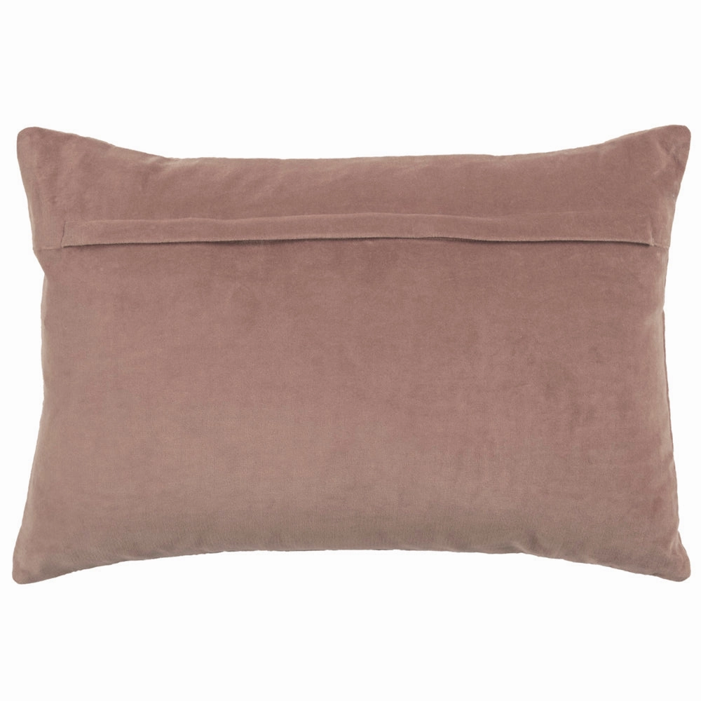 Haze Embroidered Feather Cushion Coral