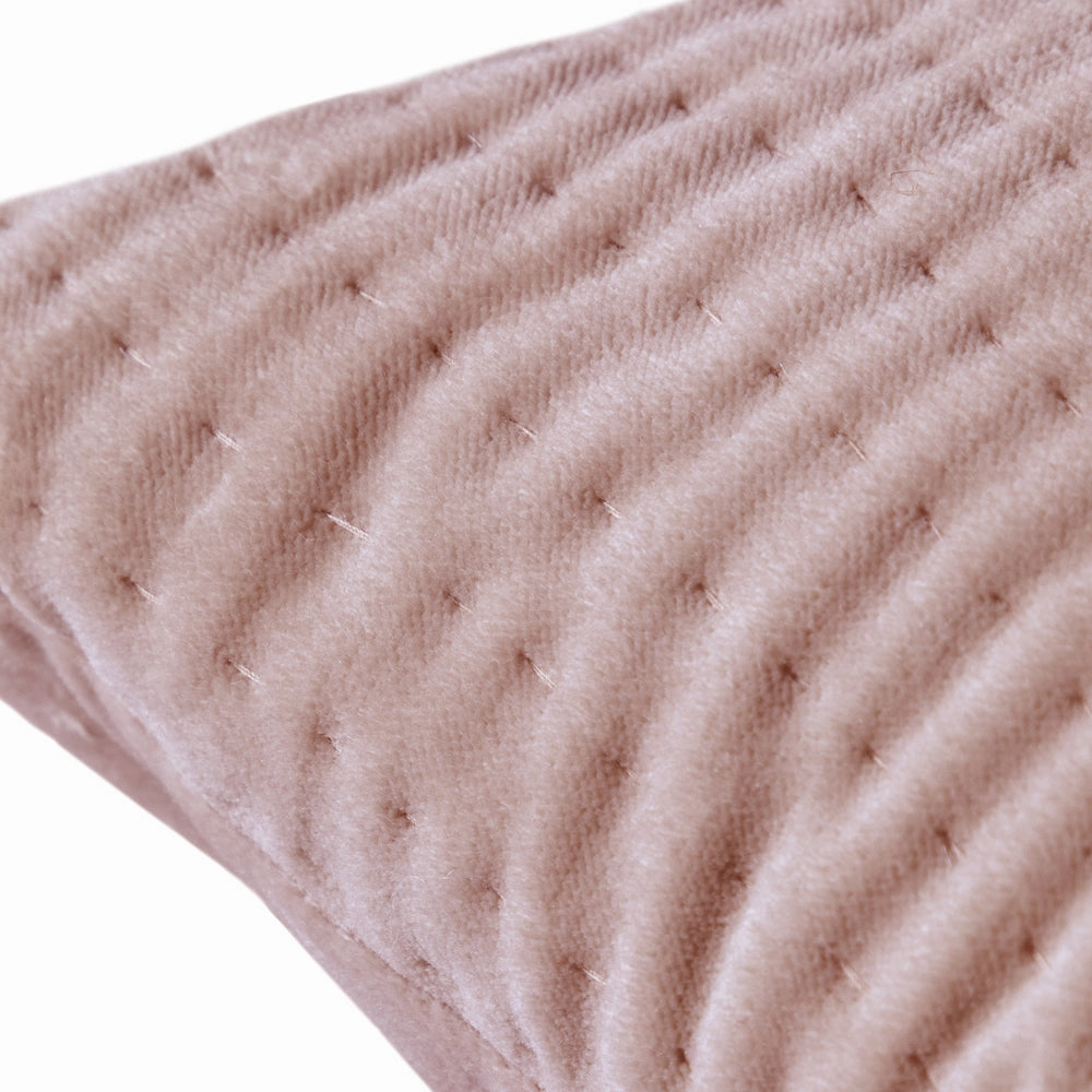 Haze Embroidered Feather Cushion Coral
