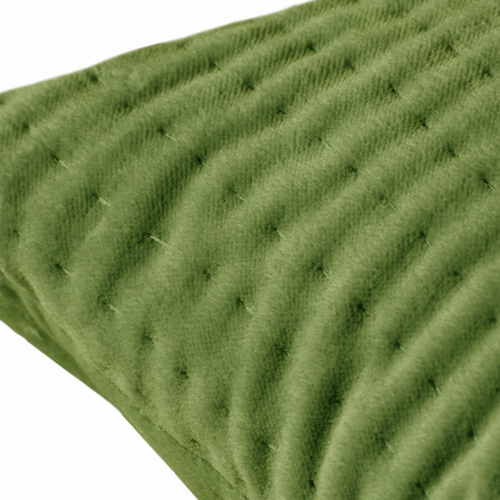 Haze Embroidered Feather Cushion Grass
