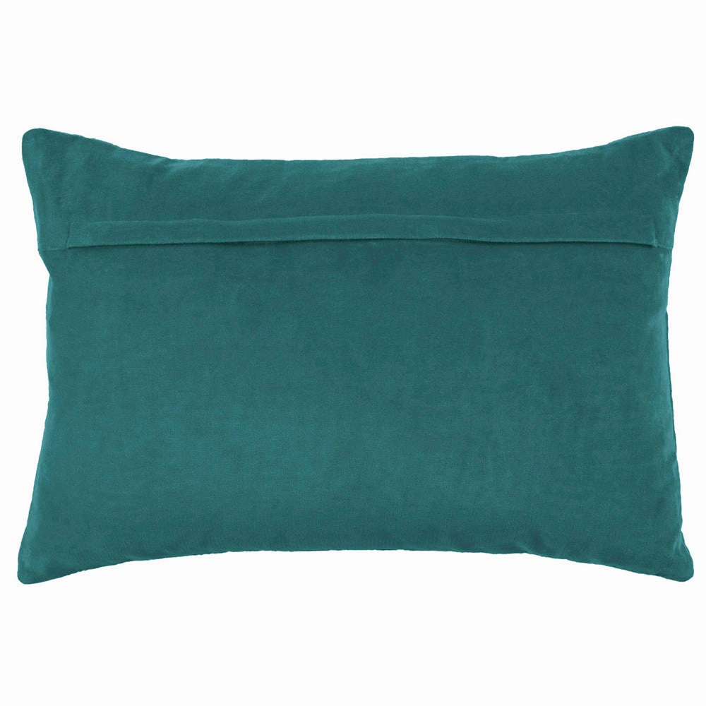 Haze Embroidered Feather Cushion Ocean