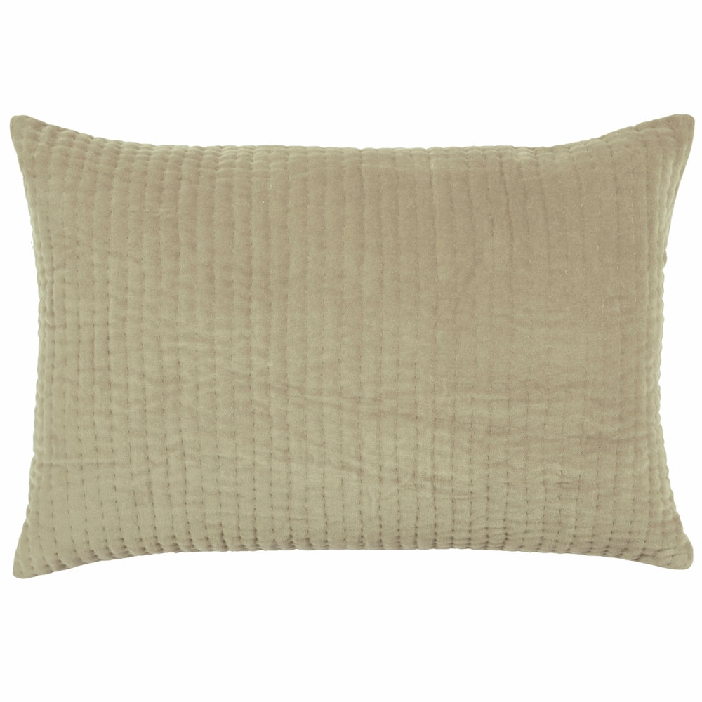 Haze Embroidered Feather Cushion Quartz