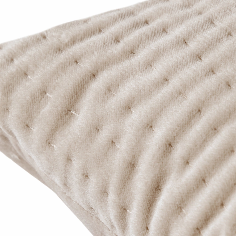 Haze Embroidered Feather Cushion Quartz