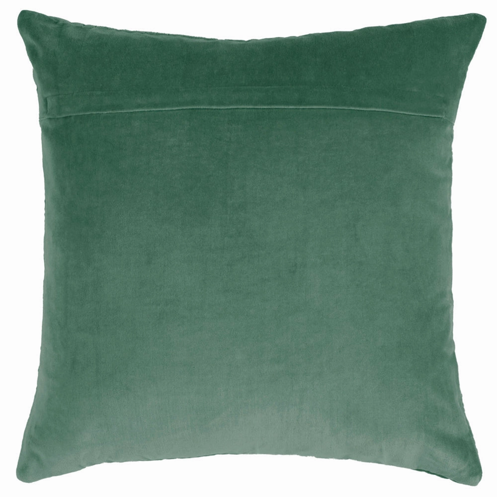 Haze Embroidered Feather Cushion Seafoam