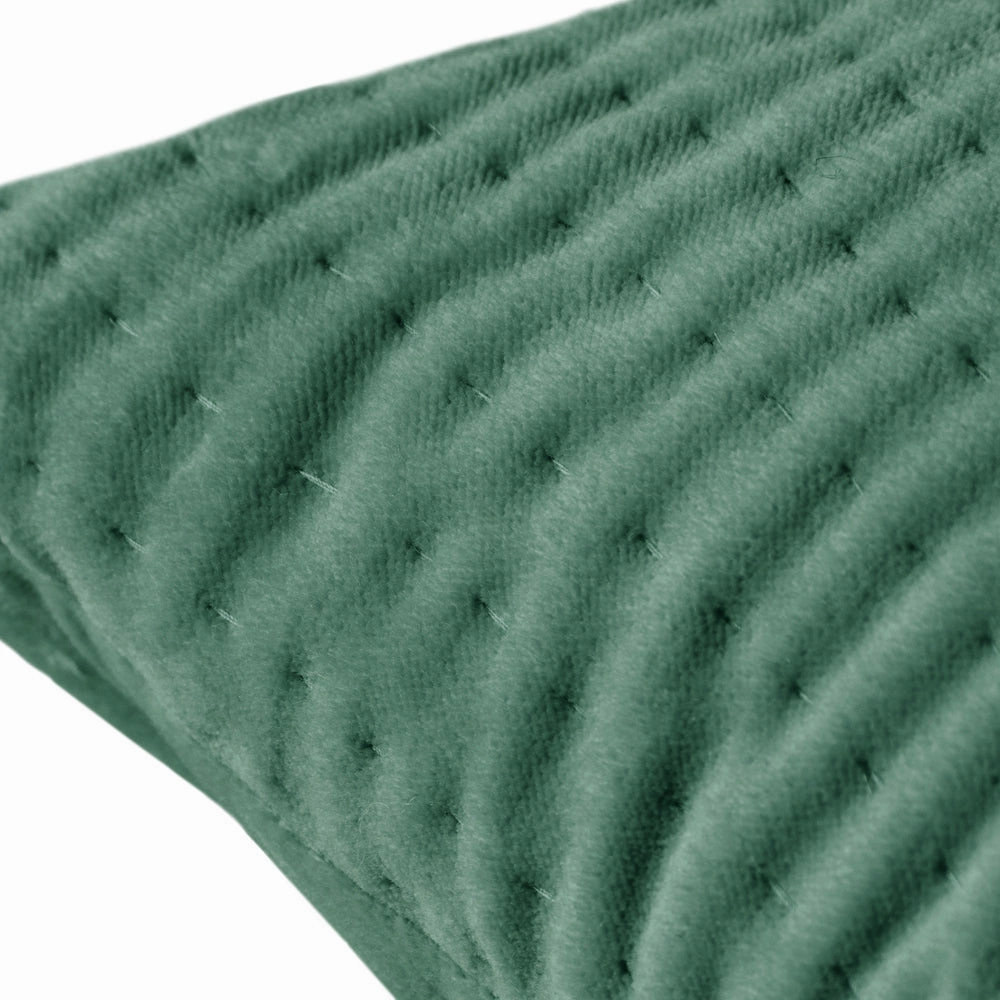 Haze Embroidered Feather Cushion Seafoam
