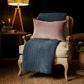 Haze Velvet Quilted Throw Bluebellbedding sets ,throw blankets 