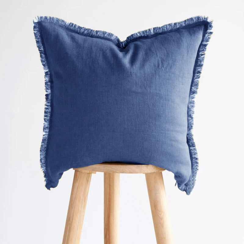 Hazel Fringed Edge Flax Linen Cushionhome decoration ,modern home decor 