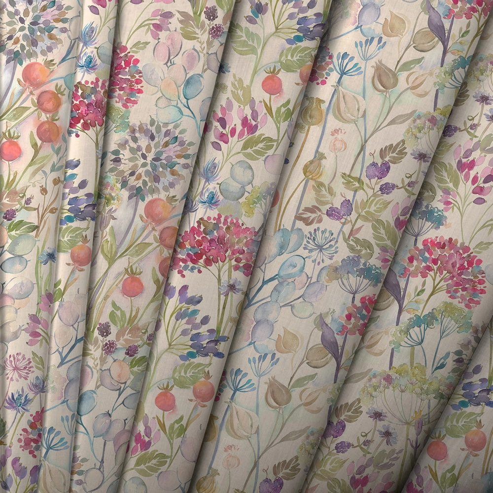 Hedgerow Printed Linen Made to Measure Roman Blinds Natural