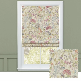 Hedgerow Printed Linen Made to Measure Roman Blinds Naturalbedding sets ,throw blankets 