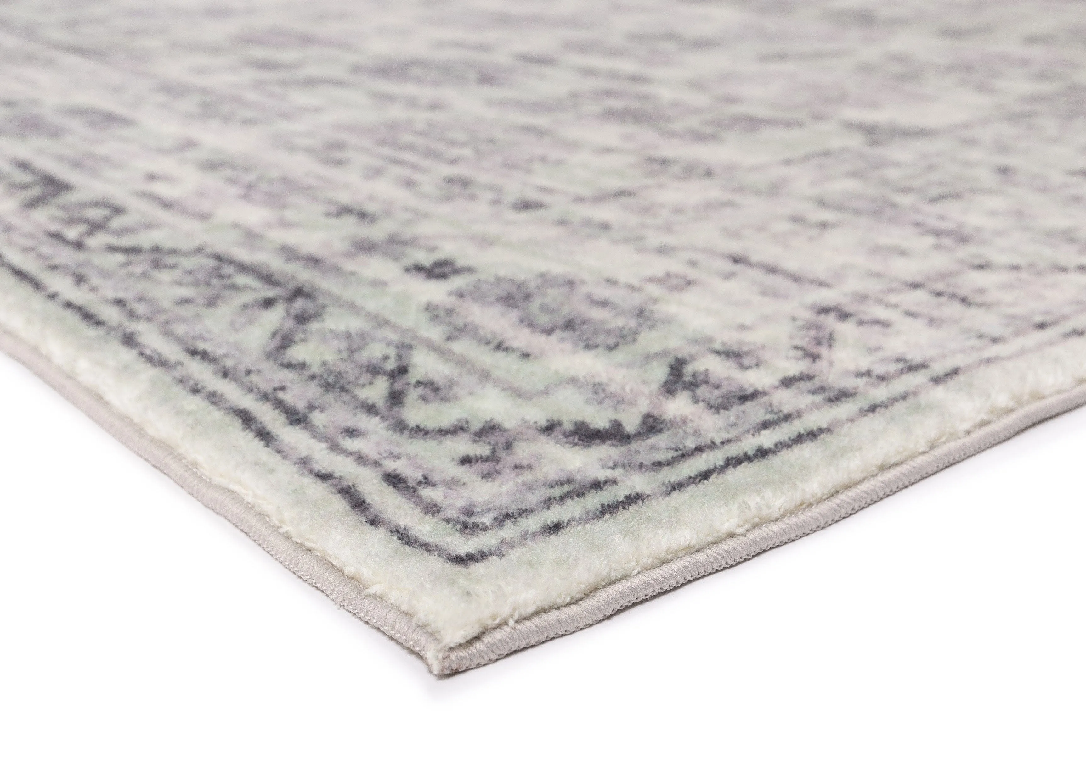 Heidi Green and Grey Distressed Washable Rug *NO RETURNS UNLESS FAULTY