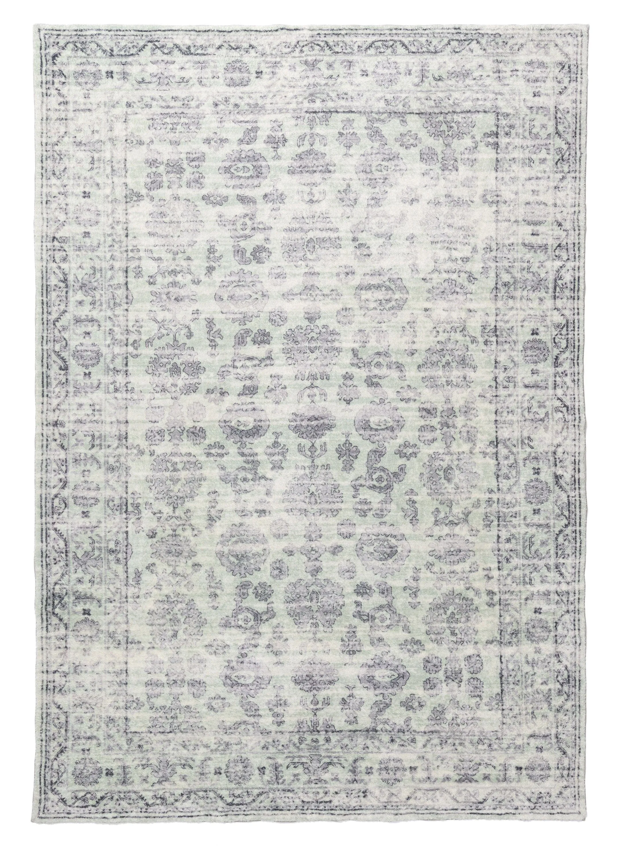 Heidi Green and Grey Distressed Washable Rug *NO RETURNS UNLESS FAULTYmodern color block patchwork rug