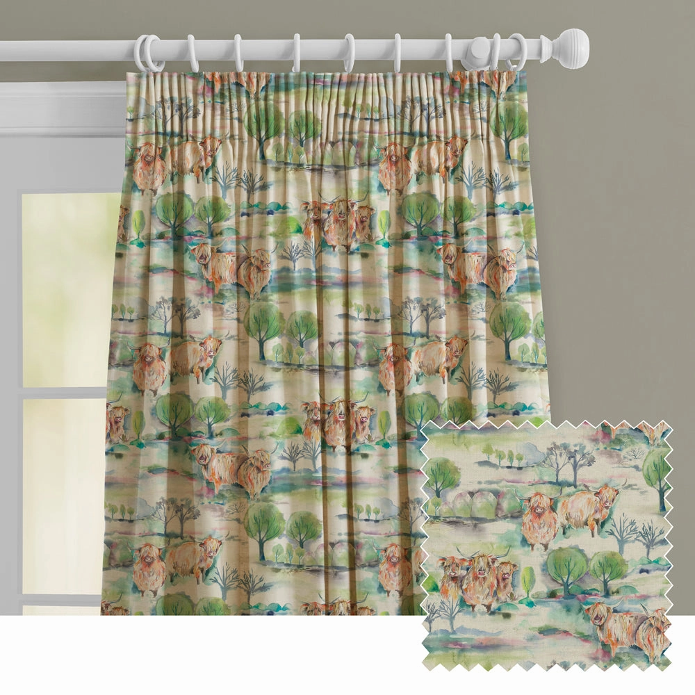 Heilan Herd Printed Made to Measure Curtains Sagebedding sets ,throw blankets 