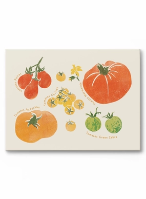 Heirloom Tomato Block Print, Canvasindoor decorative canvas print