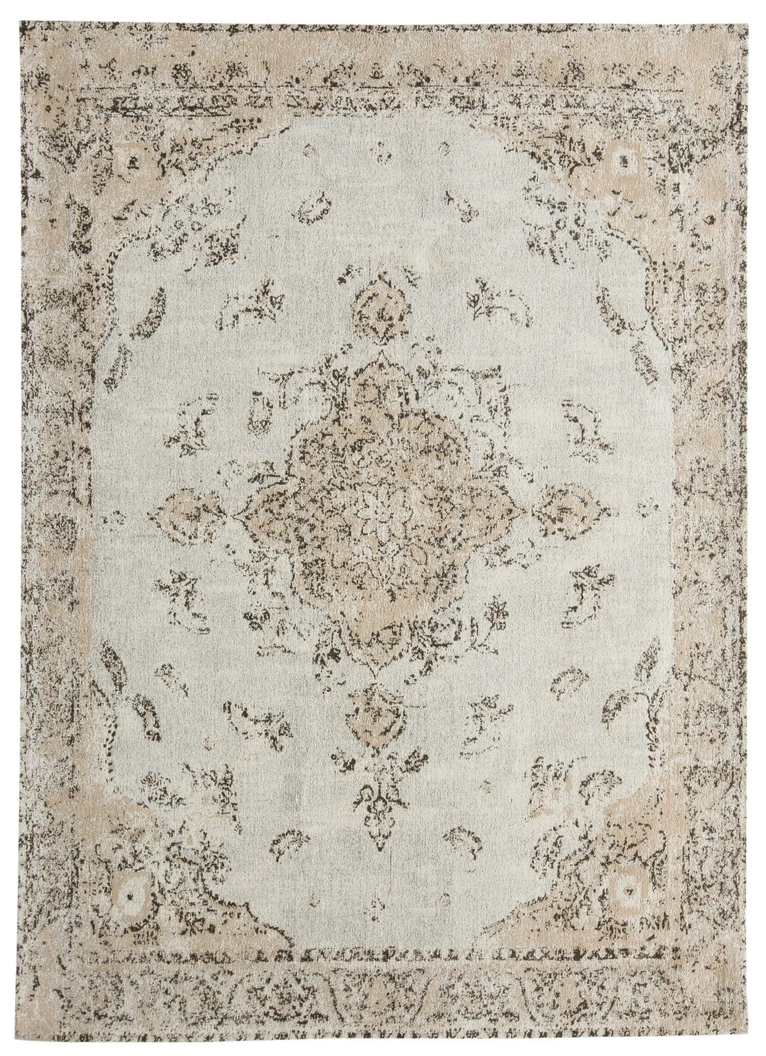 Helena White and Peach Turkish Style Distressed Rug *NO RETURNS UNLESS FAULTYmodern color block patchwork rug