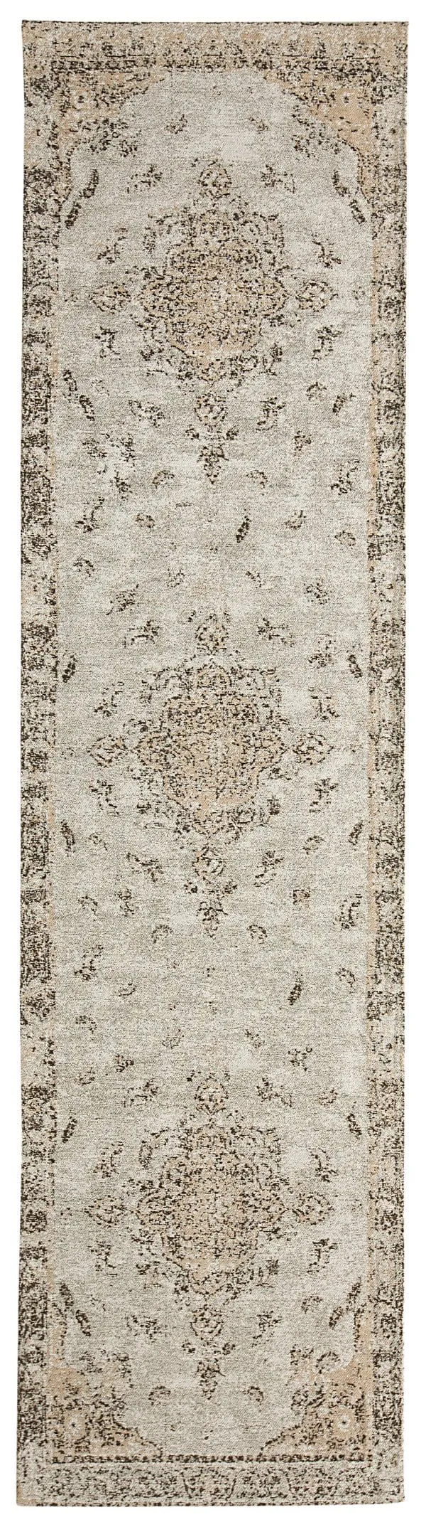 Helena White and Peach Turkish Style Distressed Runner Rug *NO RETURNS UNLESS FAULTYmodern color block patchwork rug