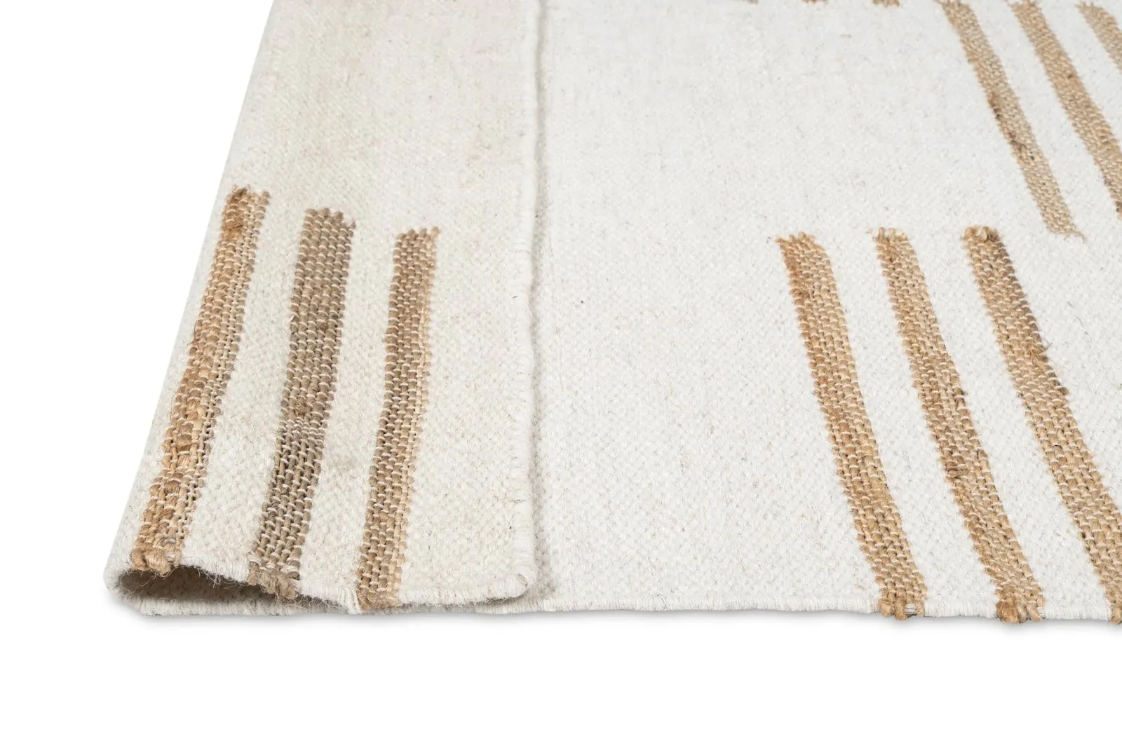 Hendrix Asymmetrical Striped Jute Wool Rug