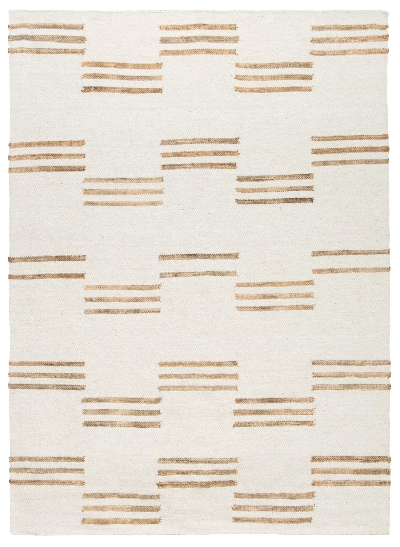 Hendrix Asymmetrical Striped Jute Wool Rugmodern color block patchwork rug