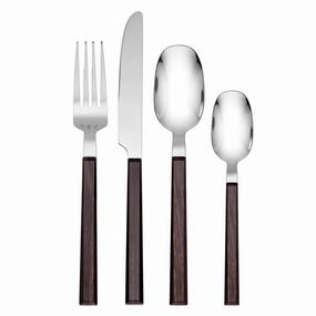 Henley Brown 16 Piece Flatware Seteco-friendly bamboo fiber tableware set 