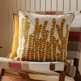 Herb Embroidered Feather Cushion Mustardbedding sets ,throw blankets 