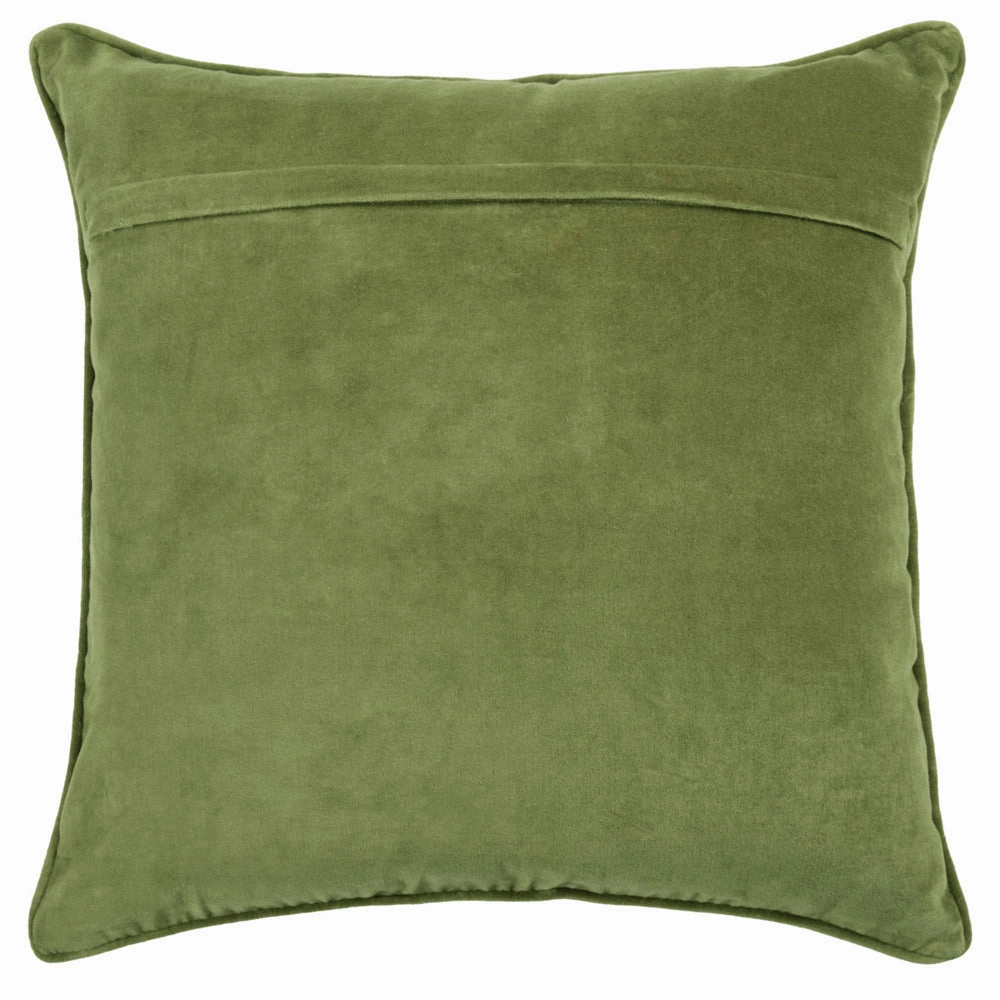 Herb Embroidered Feather Cushion Sage