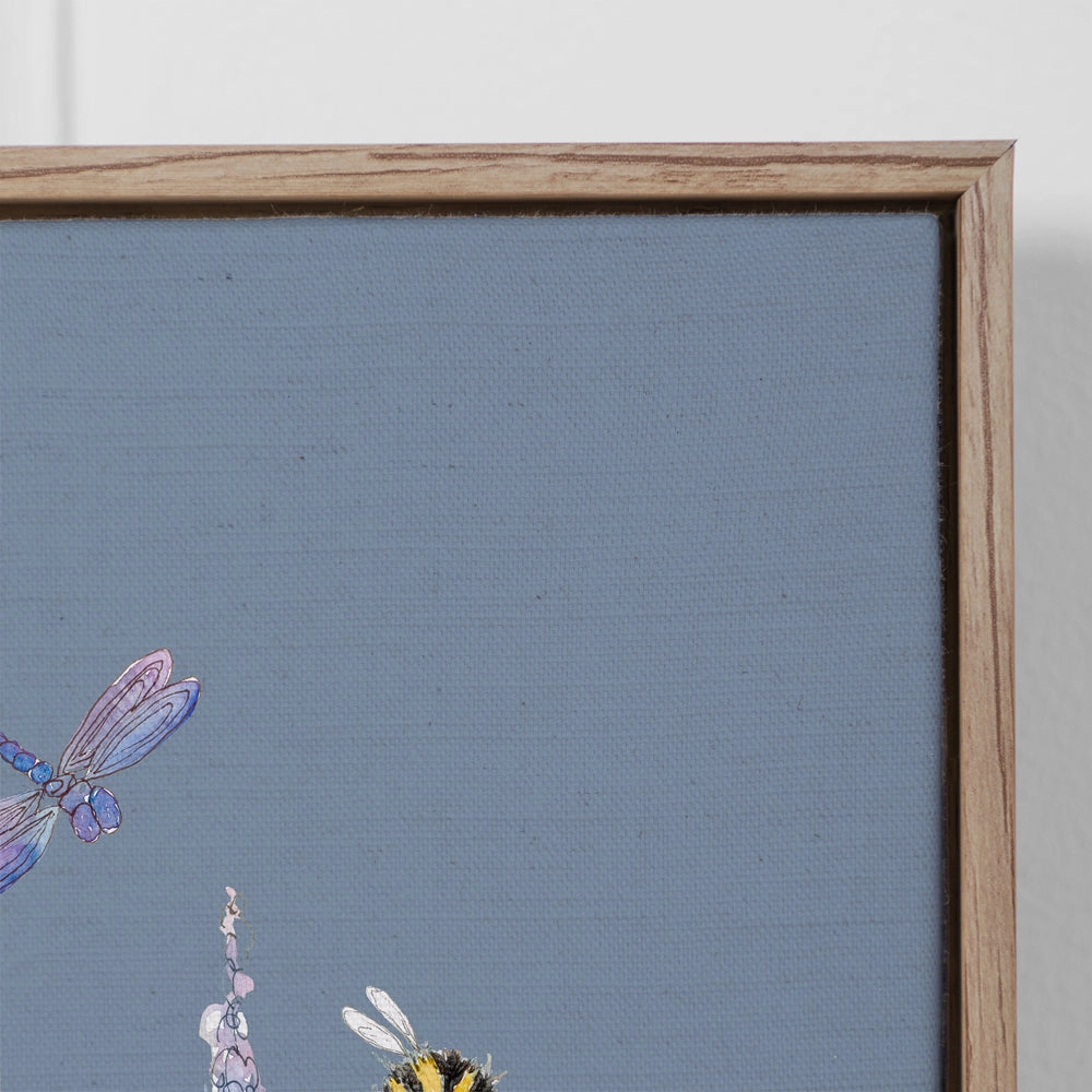 Hermione Framed Canvas Bluebell