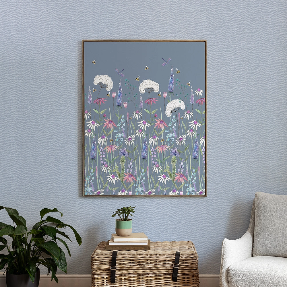Hermione Framed Canvas Bluebellmodern home decor ,home decor for bedroom 