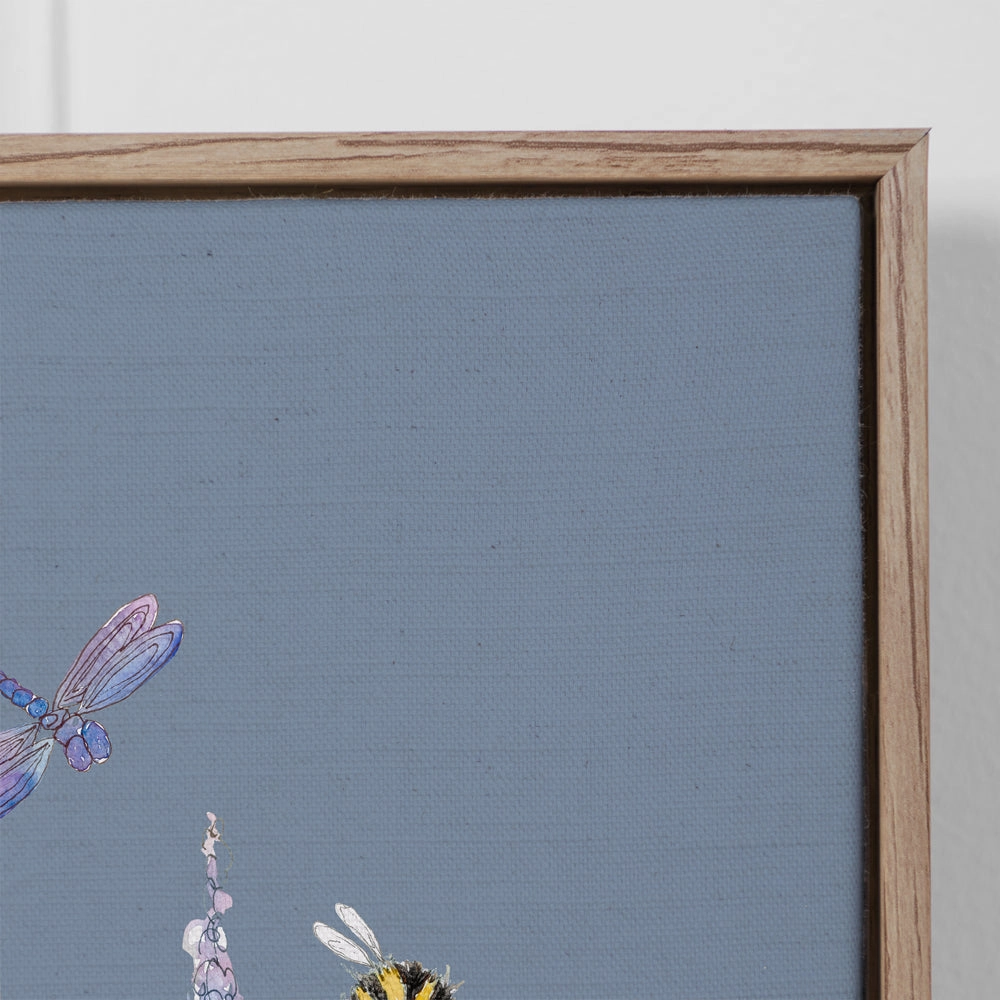 Hermione Framed Canvas Bluebell