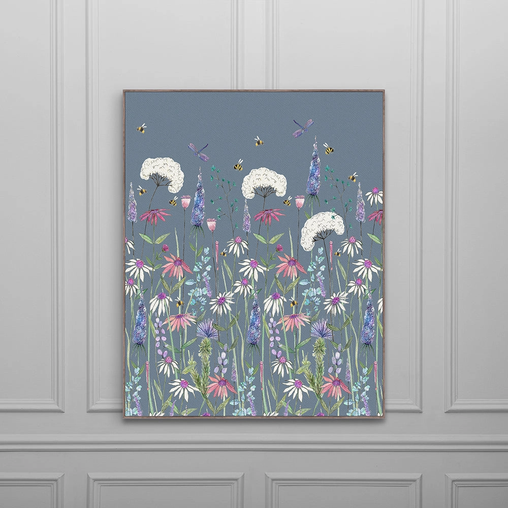 Hermione Framed Canvas Bluebell