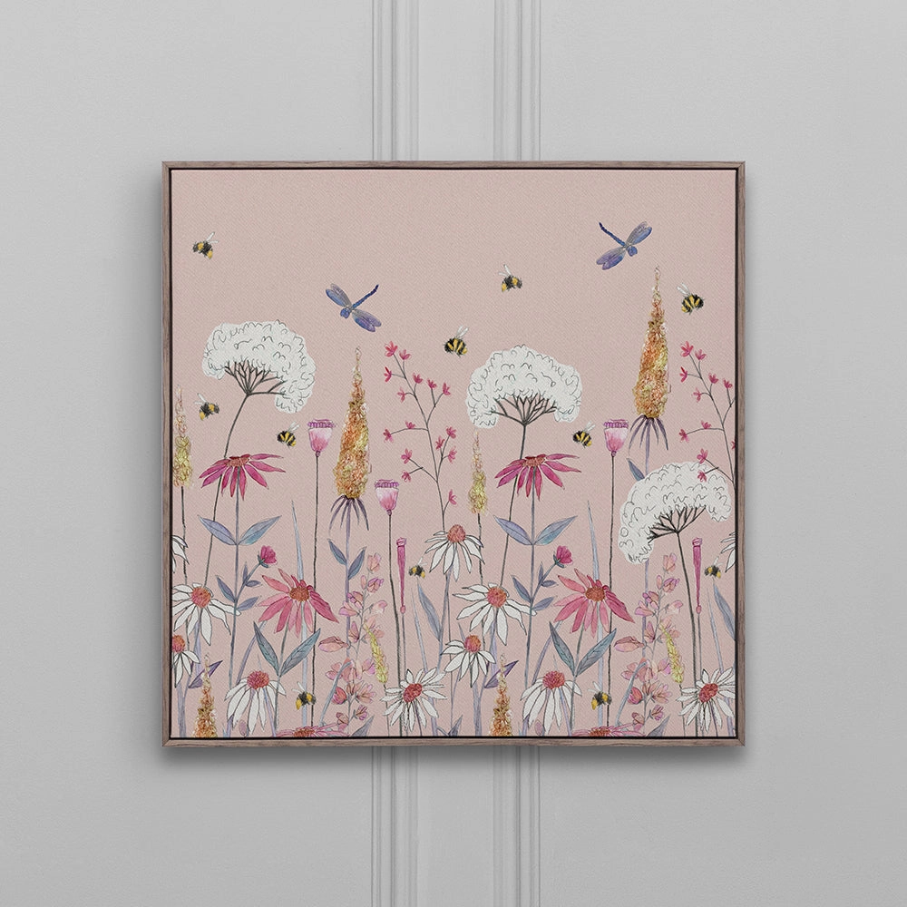 Hermione Framed Canvas Blush