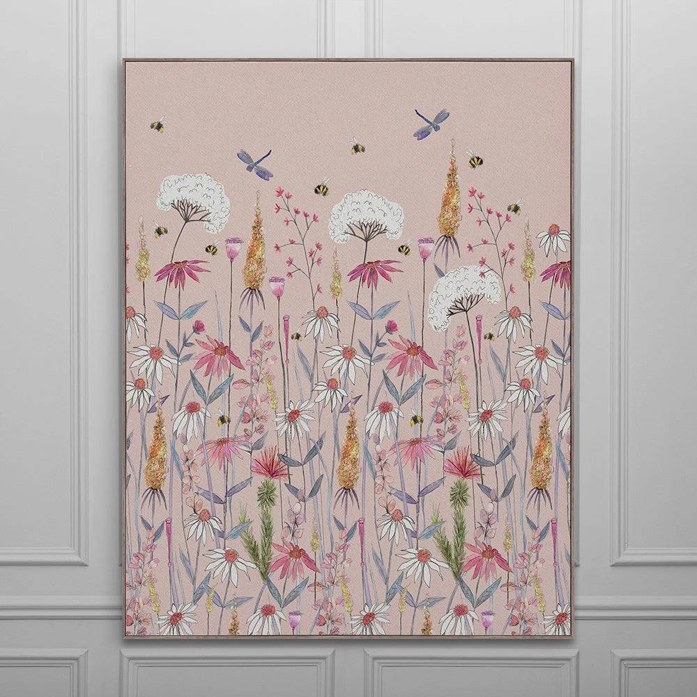 Hermione Framed Canvas Blush