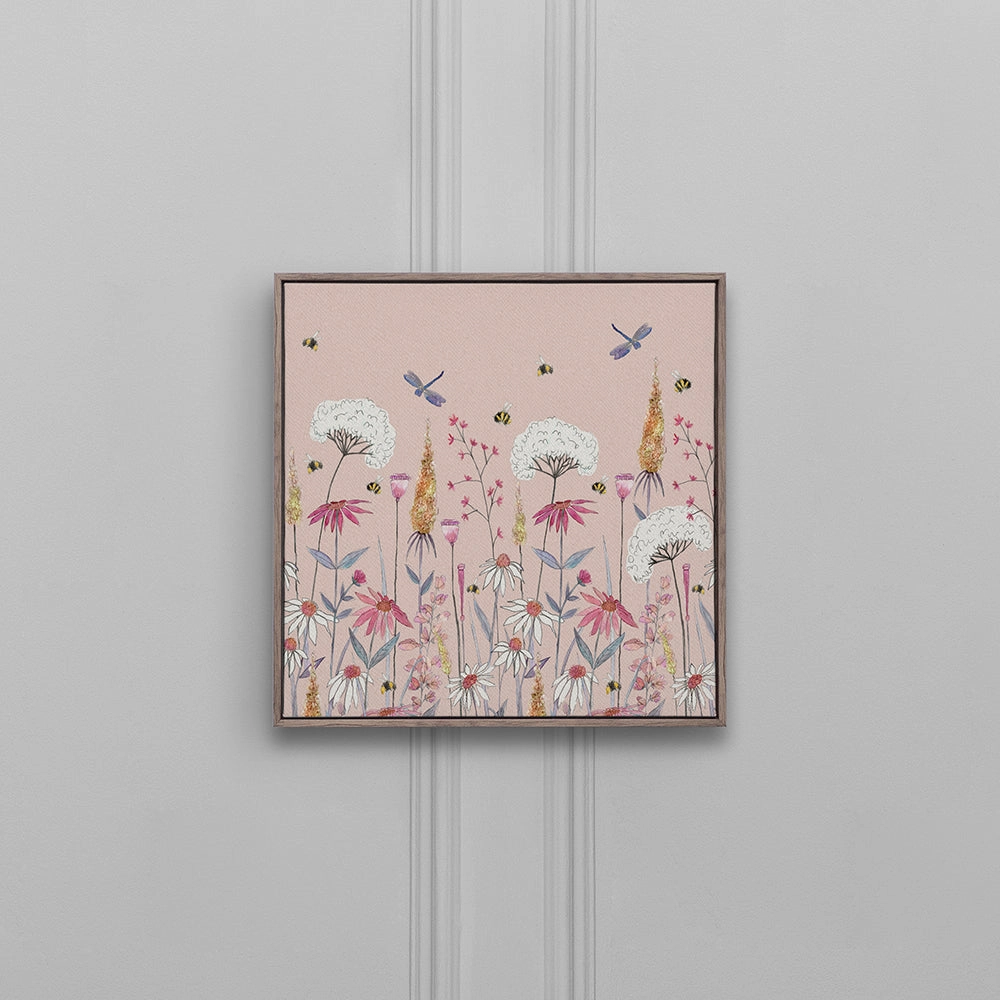 Hermione Framed Canvas Blush