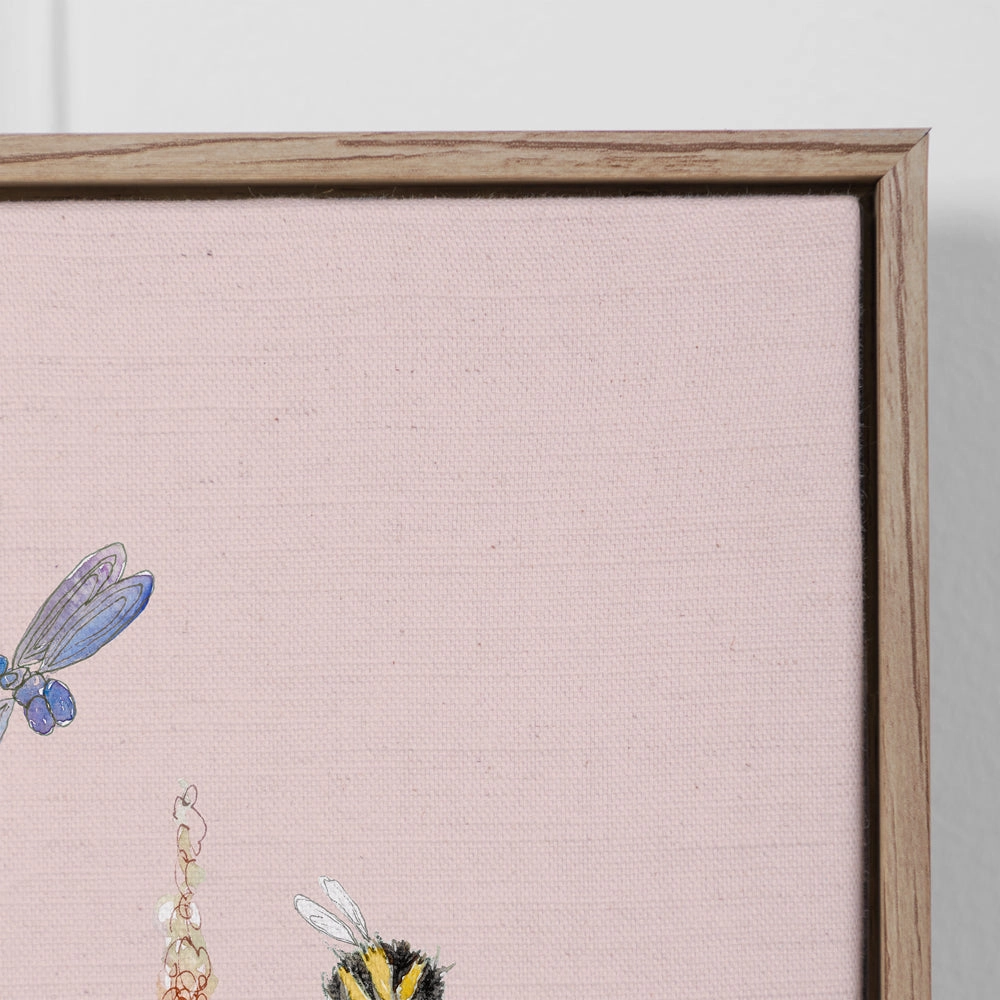 Hermione Framed Canvas Blush