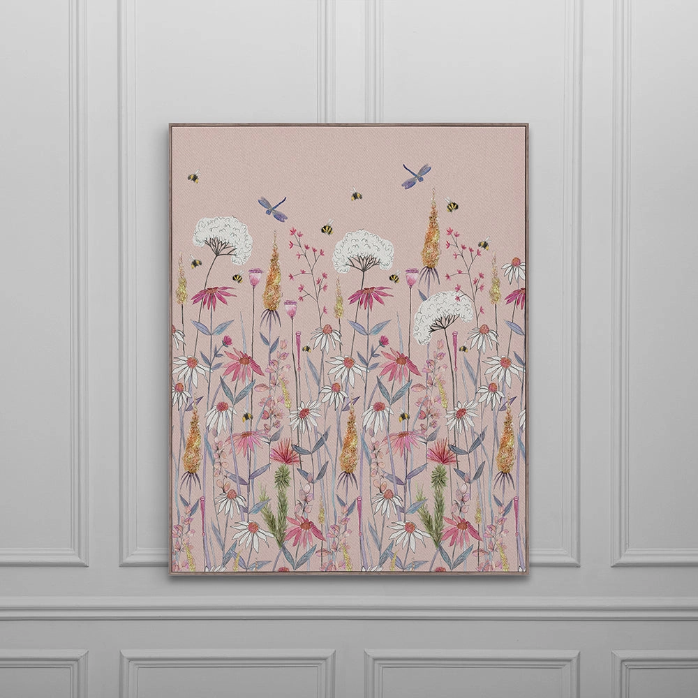 Hermione Framed Canvas Blush