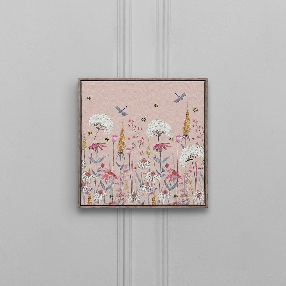 Hermione Framed Canvas Blush