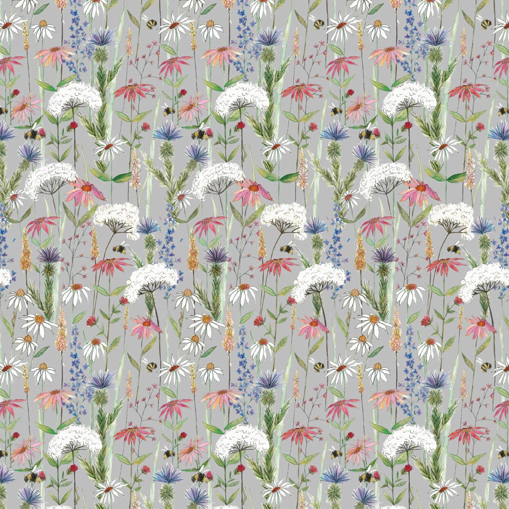 Hermione Printed Cotton Made to Measure Roman Blinds Silver