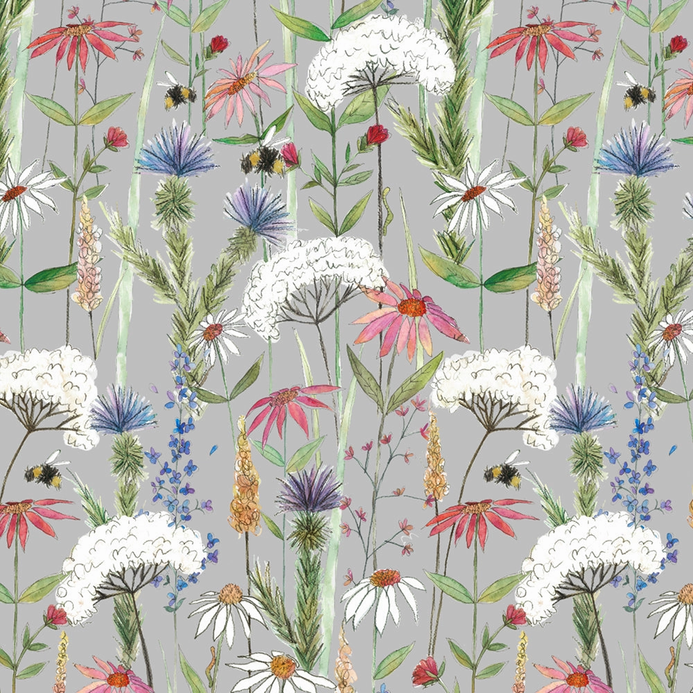Hermione Printed Cotton Made to Measure Roman Blinds Silver