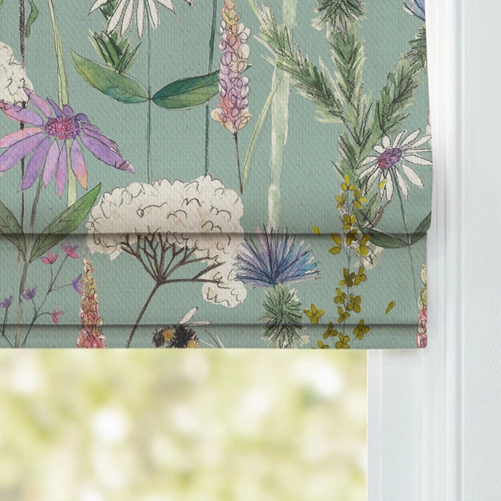 Hermione Printed Cotton Made to Measure Roman Blinds Verde