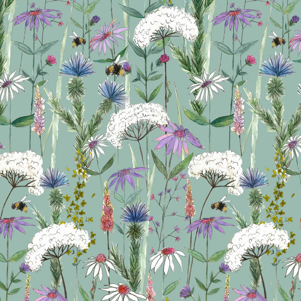 Hermione Printed Cotton Made to Measure Roman Blinds Verde