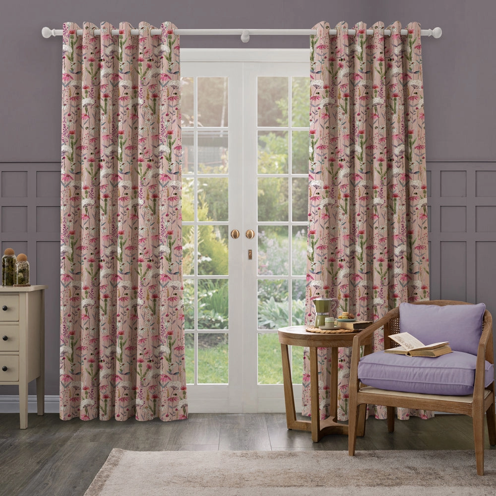 Hermione Printed Made to Measure Curtains Blush