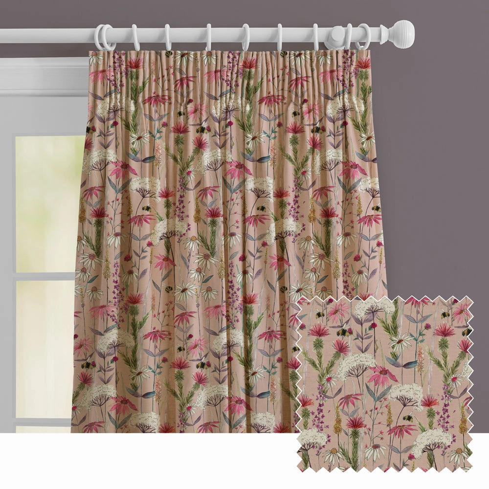Hermione Printed Made to Measure Curtains Blushbedding sets ,throw blankets 
