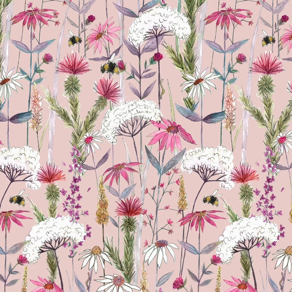 Hermione Printed Made to Measure Curtains Blush