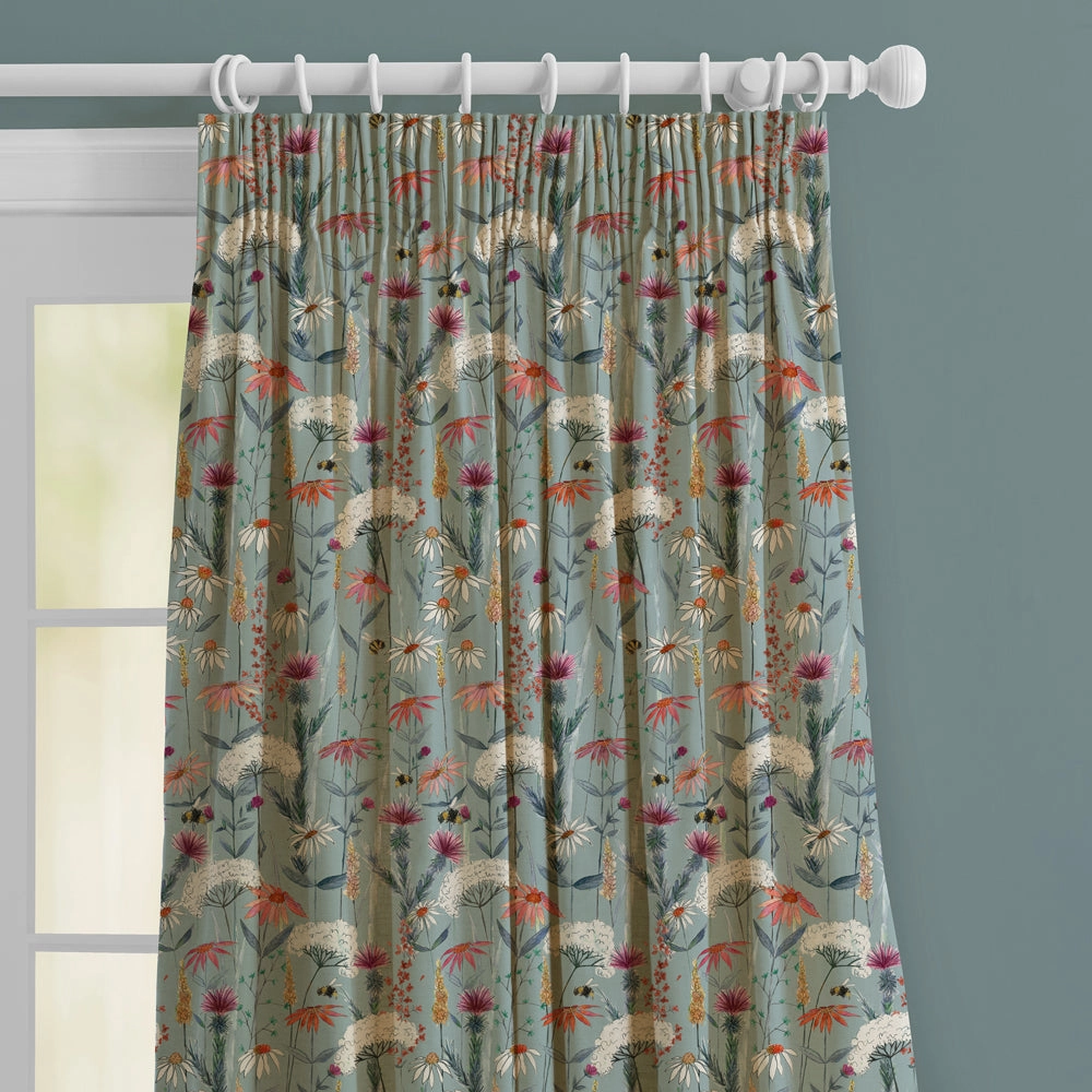 Hermione Printed Made to Measure Curtains Cornflower