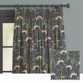 Hermione Printed Made to Measure Curtains Indigobedding sets ,throw blankets 