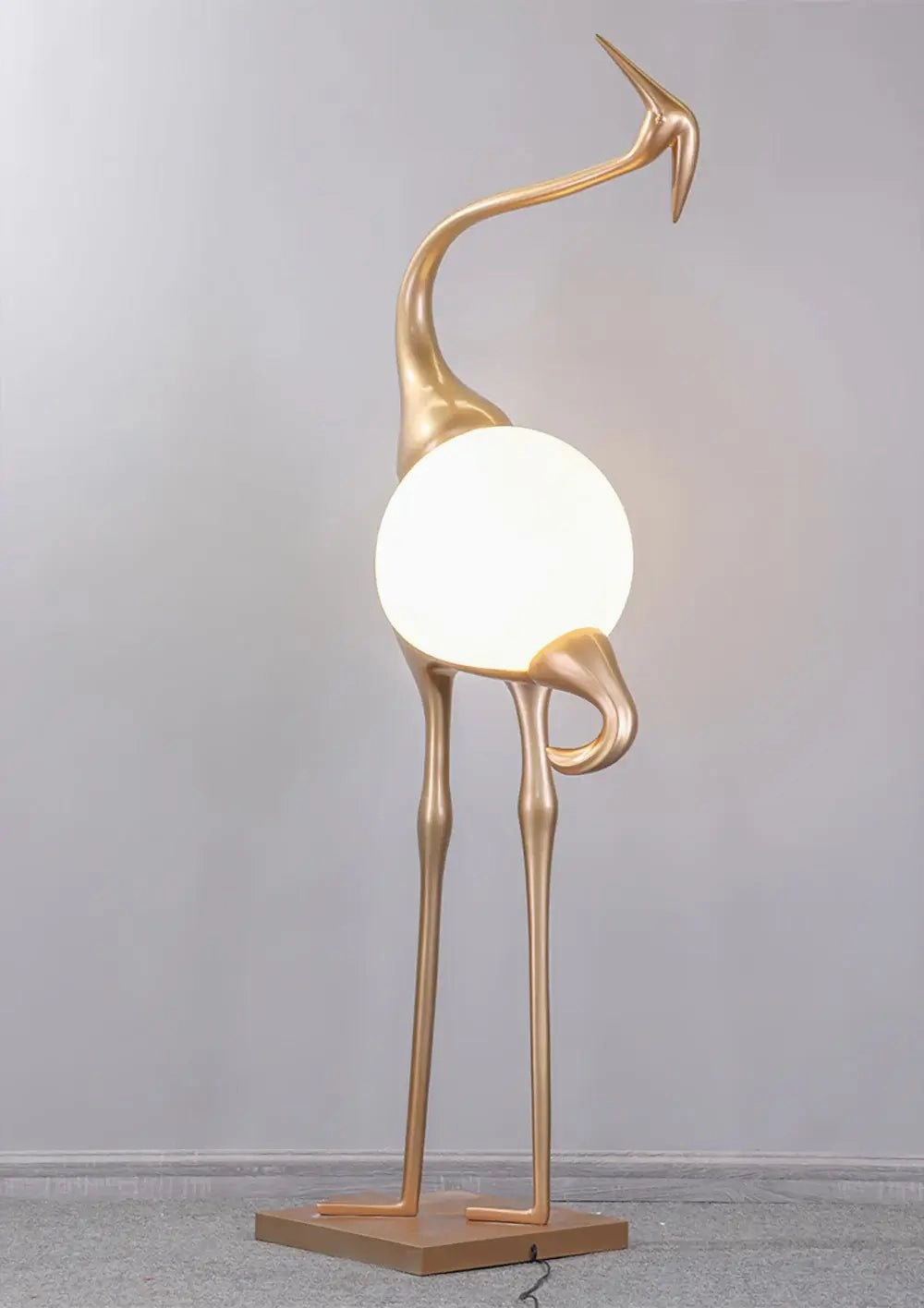 Heron Sculpture Floor Lamp