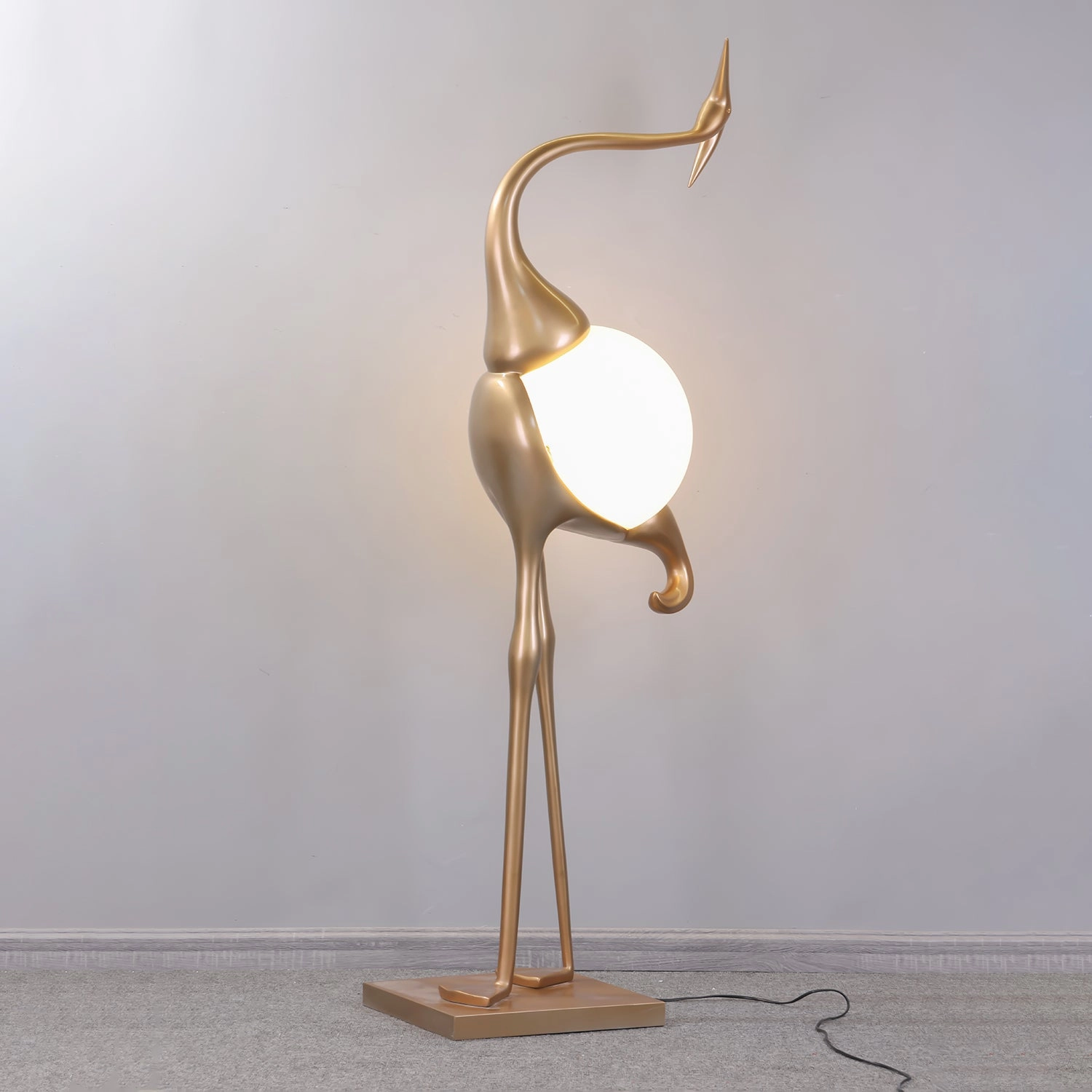 Heron Sculpture Floor Lamp