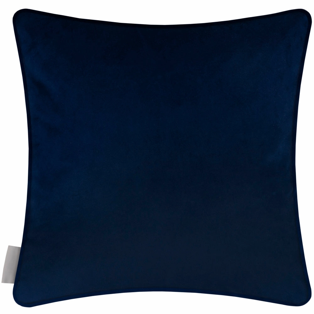 Hettie Printed Piped Cushion Blue