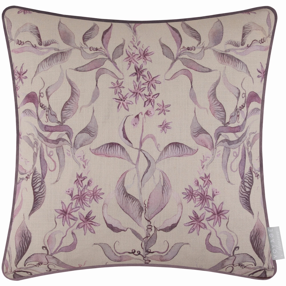 Hettie Printed Piped Cushion Hyacinth