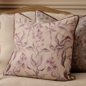 Hettie Printed Piped Cushion Hyacinthbedding sets ,throw blankets 