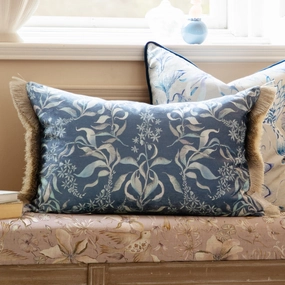 Hettie Printed Ruche Fringe Cushion Atlasbedding sets ,throw blankets 