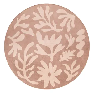 Hira Pink Beige Shapes Rollie Pollie Round Playmatmodern color block patchwork rug